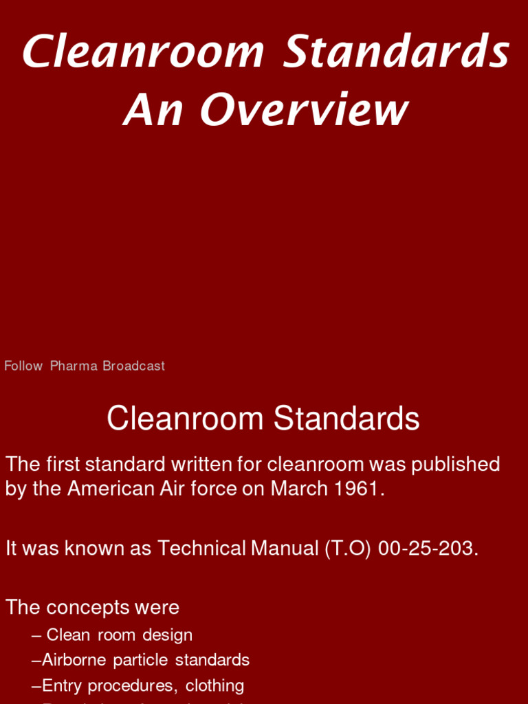 Cleanroom Standards | PDF