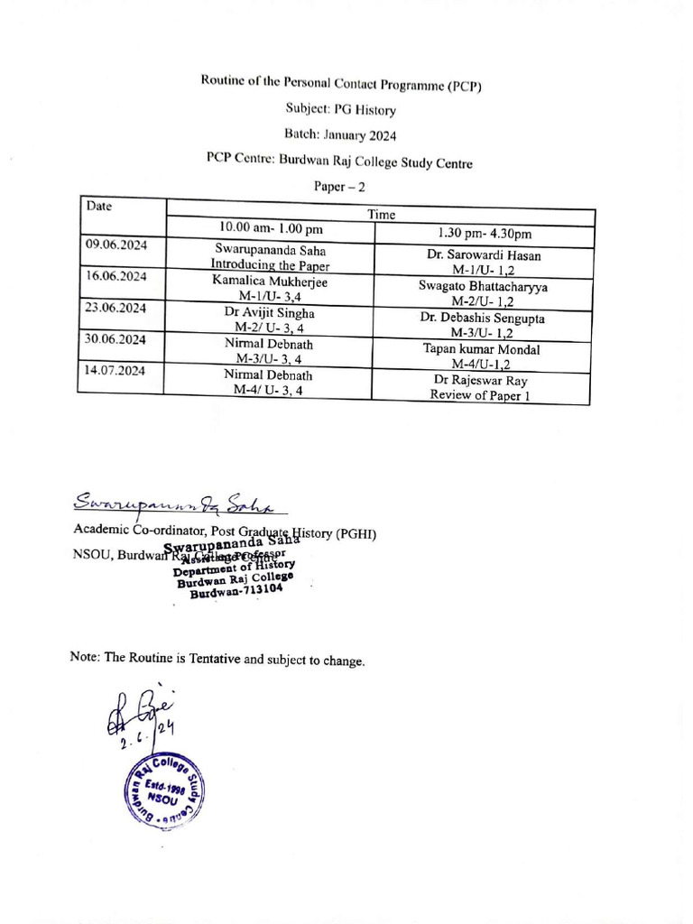 PCP PGHI Paper 2 JAN 2024 | PDF