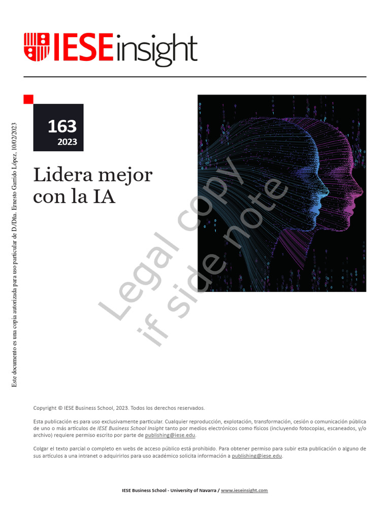 Iese Insight 163 Lidera Mejor Con La IA | PDF | Inteligencia artificial ...