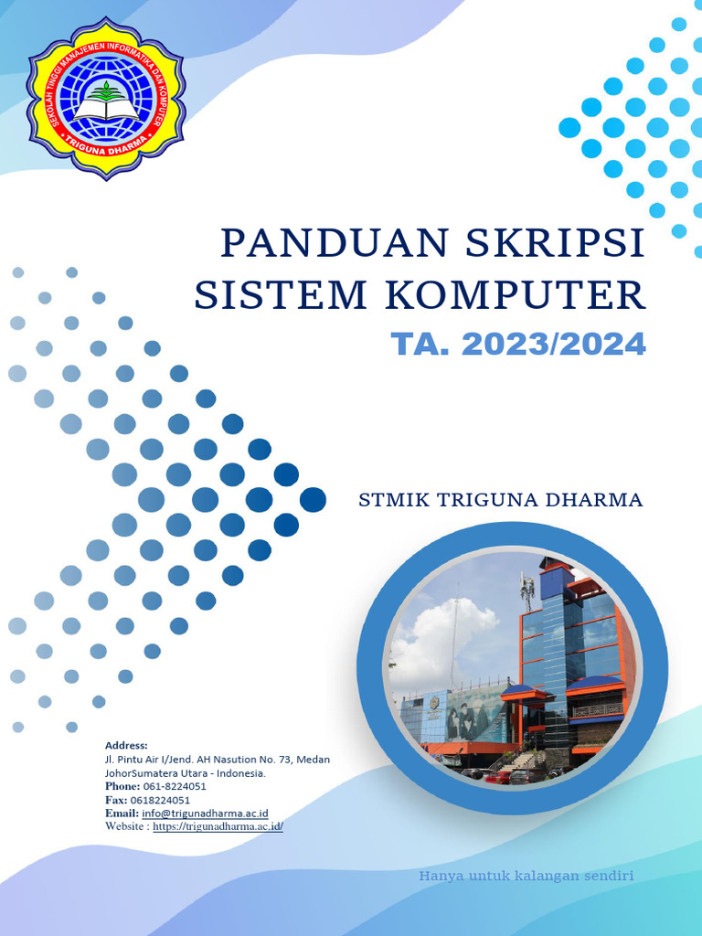 Panduan Skripsi SK 2023-2024 | PDF | Komputer