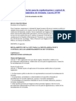 To de La Ley para La Regularizacion y Control de Los Arrendamientos de Vivienda