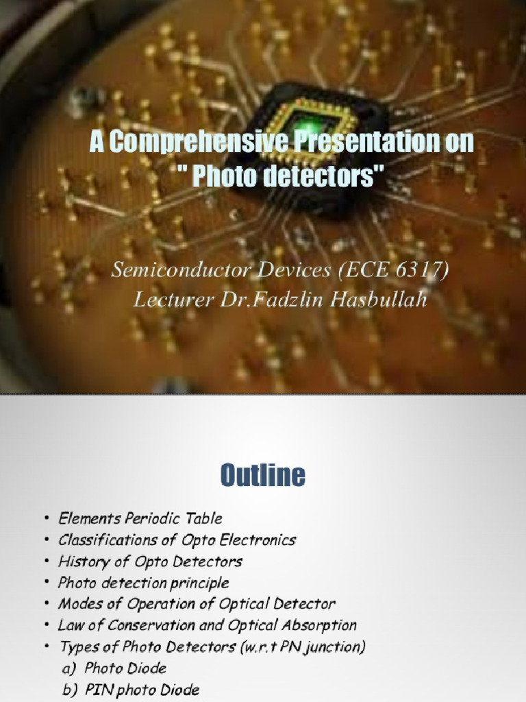 3. Photodetectors, Photovoltaic, Photodiodes,thermal detectors PDF