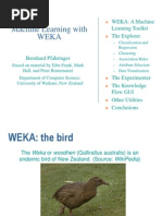 Weka a Tool for Exploratory Data Mining