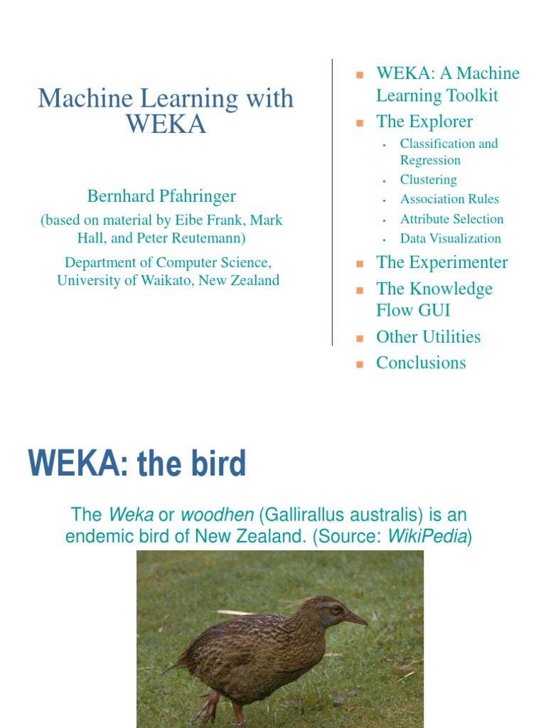 Weka A Tool For Exploratory Data Mining | PDF | Cluster Analysis ...