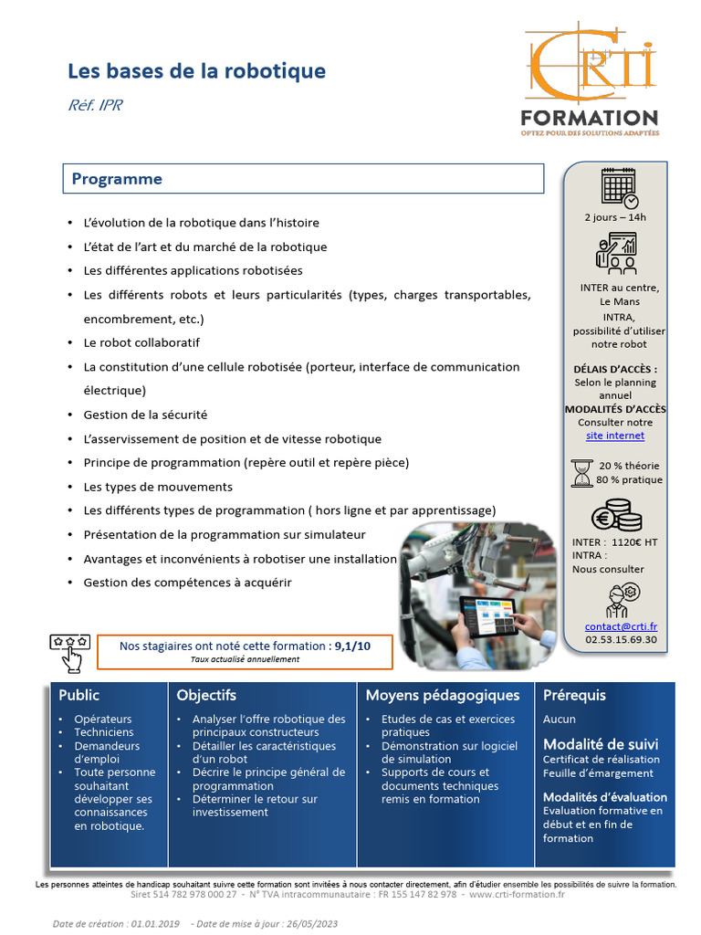 Formation sur les bases de la robotique | PDF | Robotique | Informatique