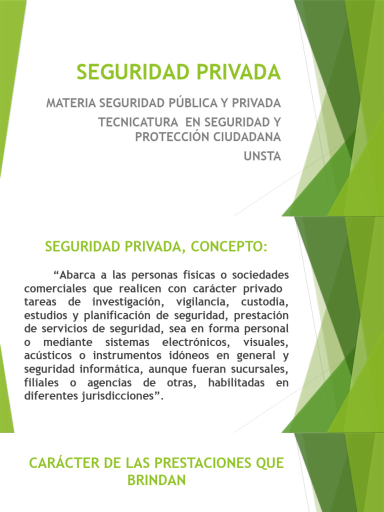 Clase 7 La Seguridad Privada | PDF | Valores | Vigilancia