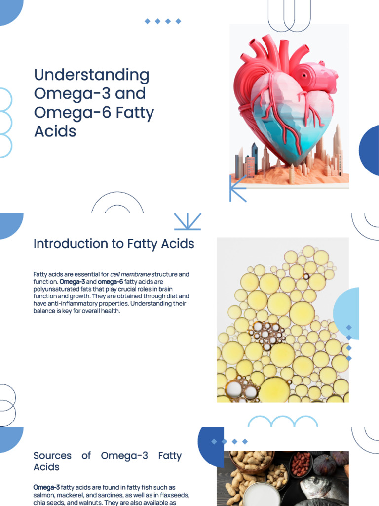 Slidesgo Understanding Omega 3 and Omega 6 Fatty Acids ...