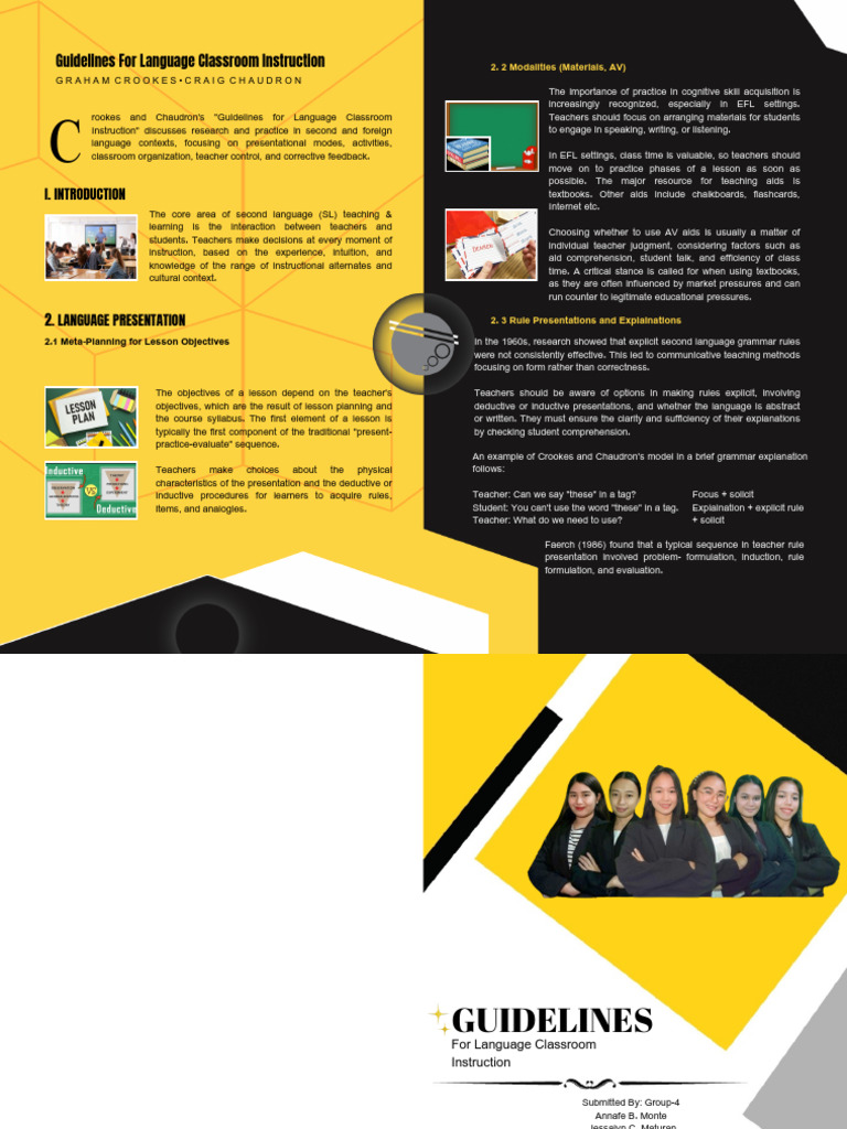 Language Instruction Guidelines by Crookes | PDF | Teachers | Learning