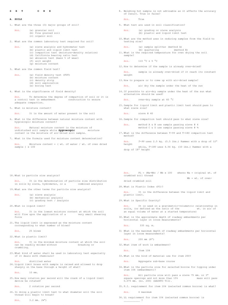 Materials Engineer Review Notes | PDF | Concrete | Road Surface
