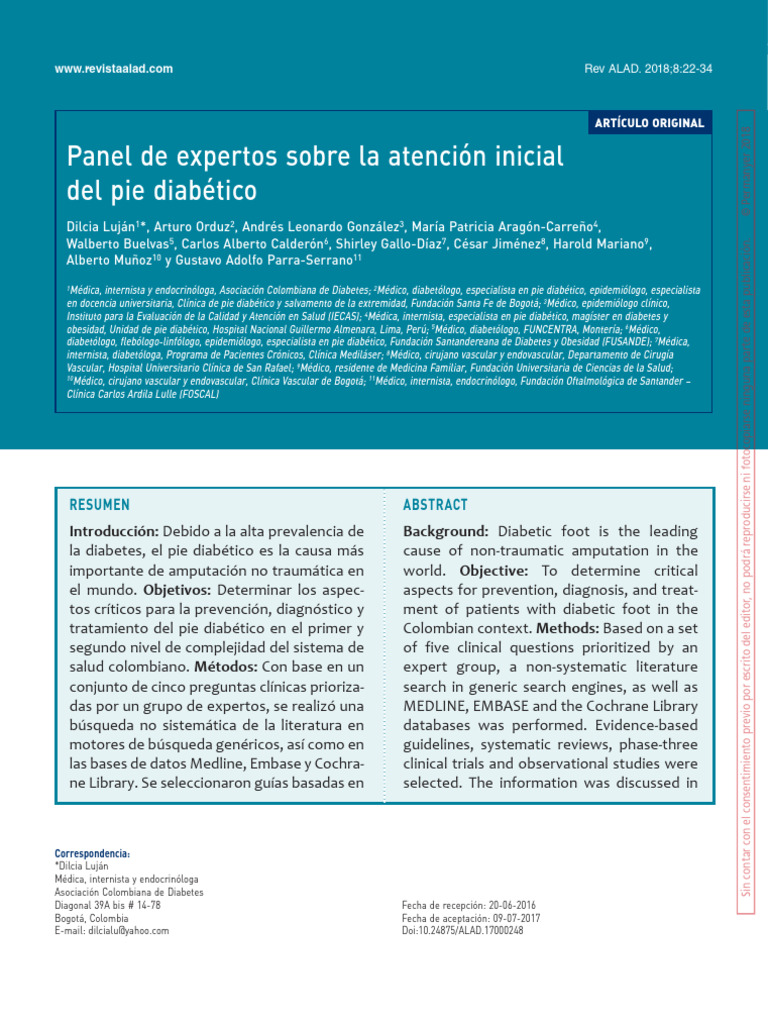 2018 Alad Pied Diabetico | PDF | Diabetes | Diagnostico medico