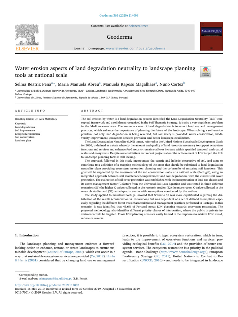 Water Erosion Aspects of Land Degradatio | PDF | Restoration Ecology | Soil