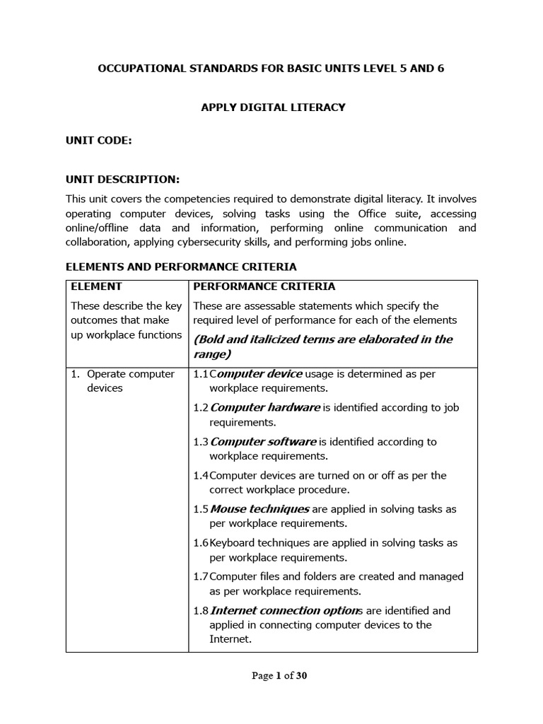 Os For Basic Units Level 5 And 6 Pdf Entrepreneurship Computer