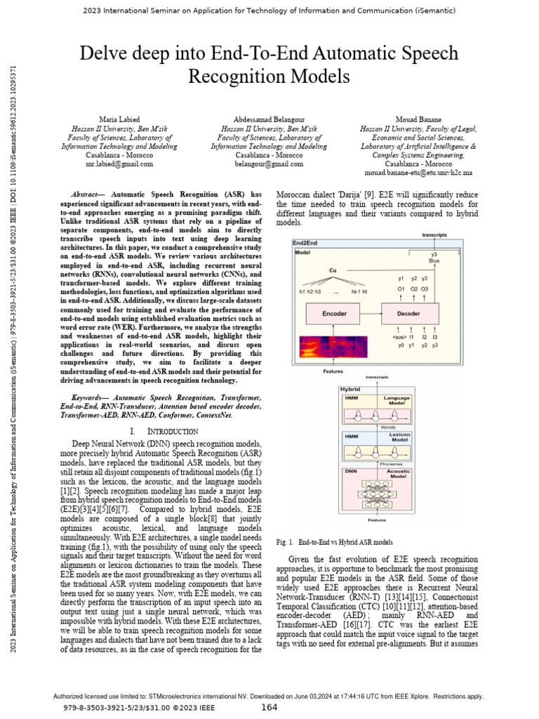 End-to-End Automatic Speech Recognition | PDF | Speech Recognition ...