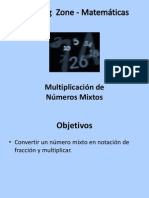 Multiplicación de Números Mixtos