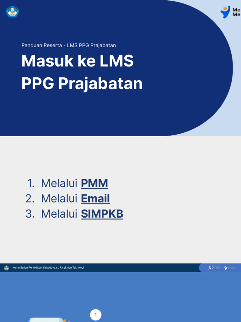 Panduan Masuk LMS PPG Prajabatan | PDF