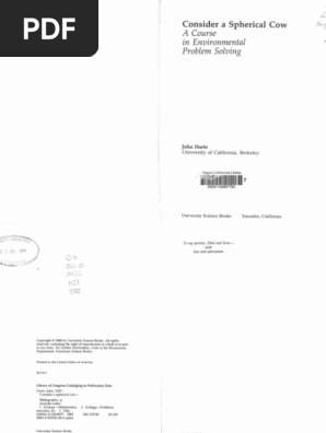John Harte - Consider A Spherical Cow | PDF | Feedback