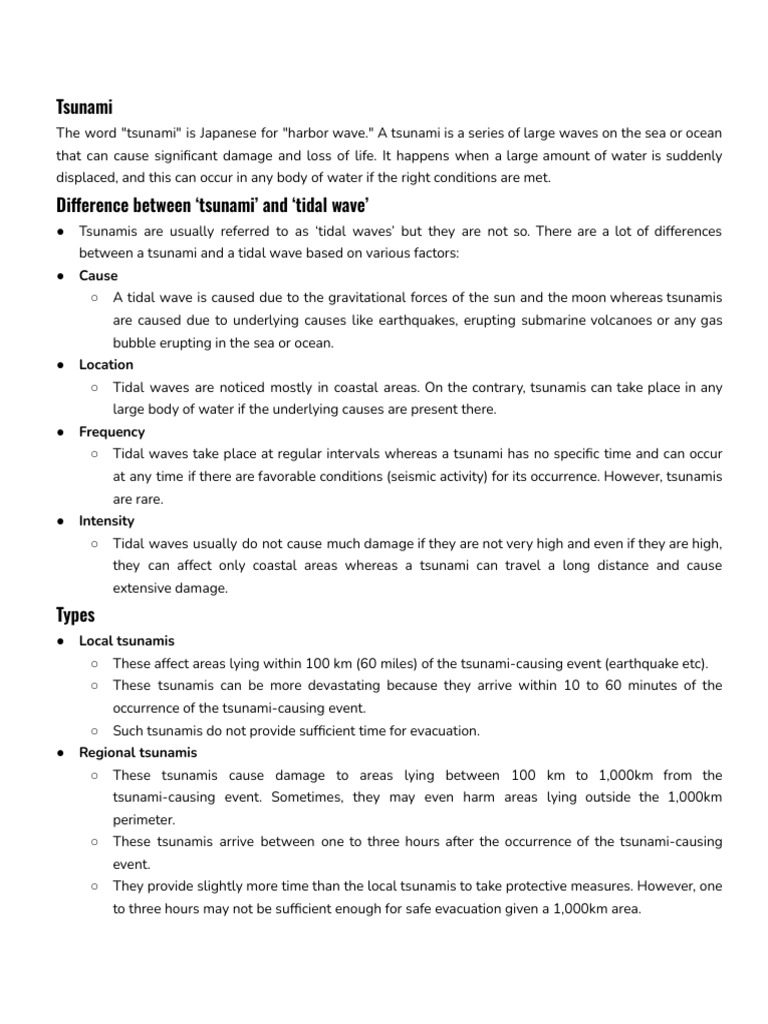 What is tsunami pdf