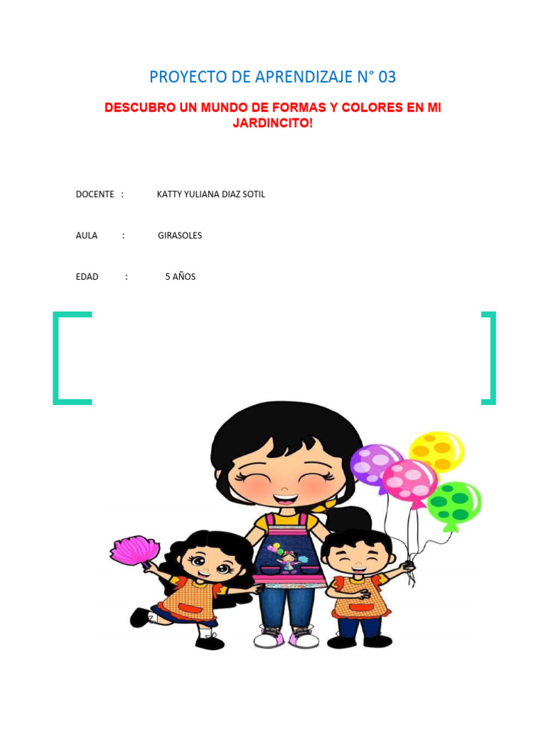 Celebración de Formas y Colores en Jardín | PDF | Educación de la ...