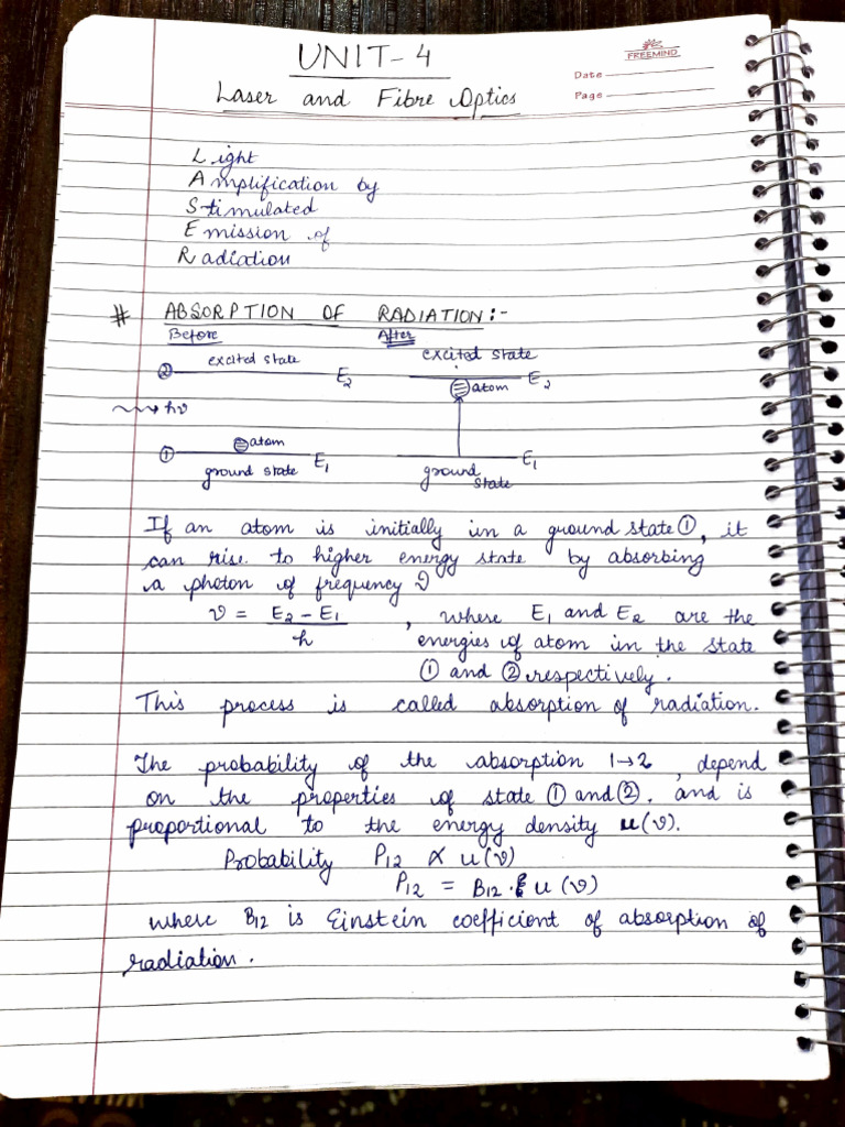 Unit 4 LASER (Part 1) | PDF