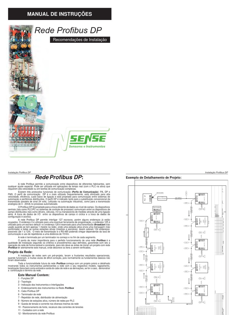 Manual de Instalação Profibus DP | PDF | Rede de computadores | Dados