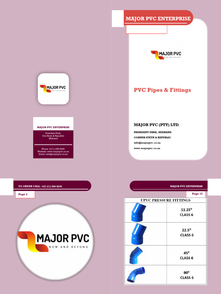 Major PVC Catalogue v2 | PDF | Pipe (Fluid Conveyance) | Polyvinyl Chloride