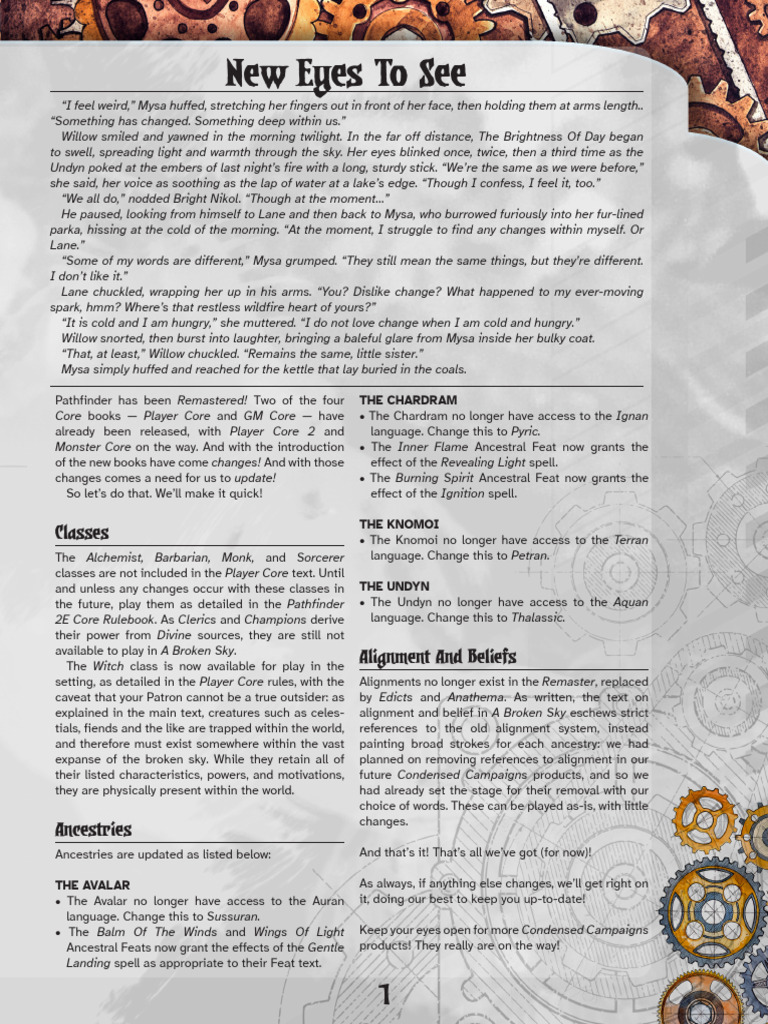 ABS - Remaster (ORC) Update - Nov 2023 | PDF | D20 System