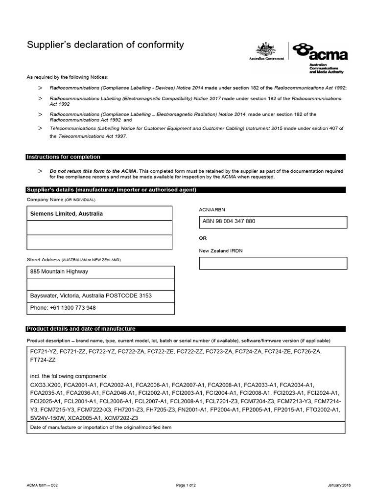 A6V10422974 RCM Declaration - Cerberus Panels en | PDF | Privacy | Justice