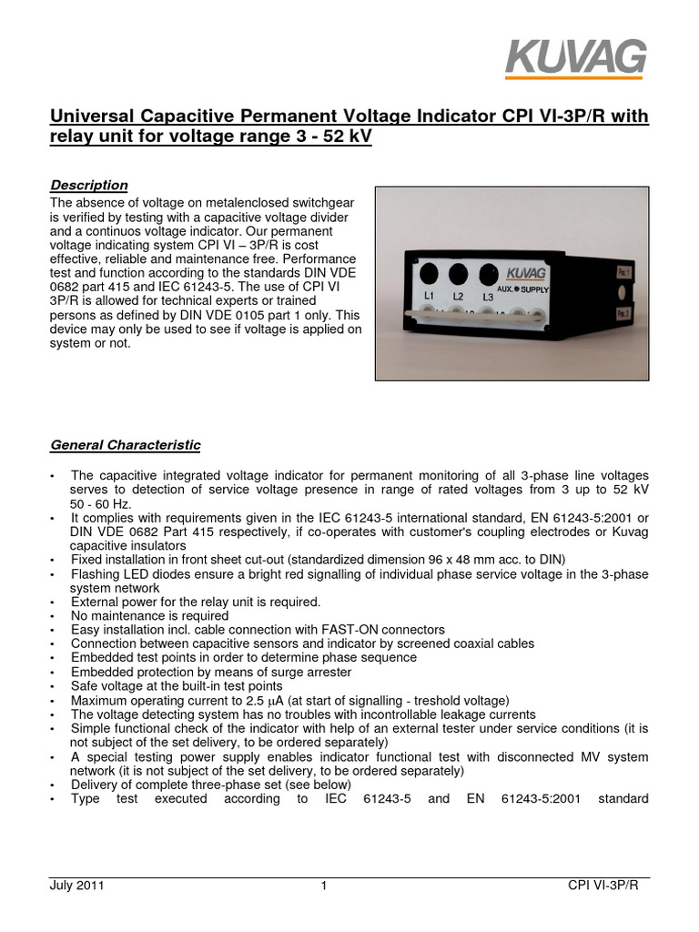Universal Indicator CPI VI-3P R | PDF | Relay | Electrical Connector