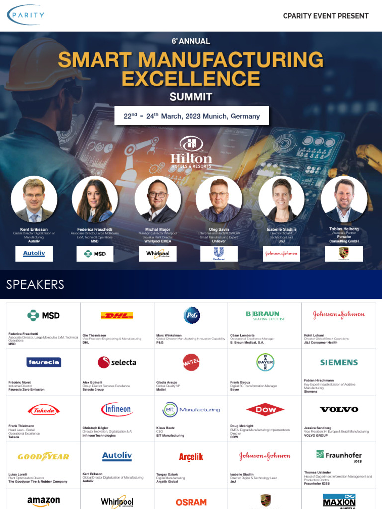 Agenda for 6th smart manufacturing 2023 pdf artificial intelligence