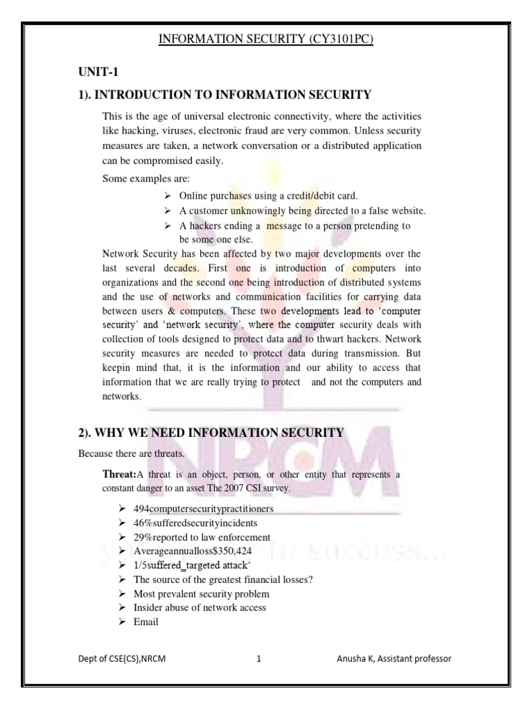 IS Lecture Notes | PDF | Cryptography | Cryptanalysis
