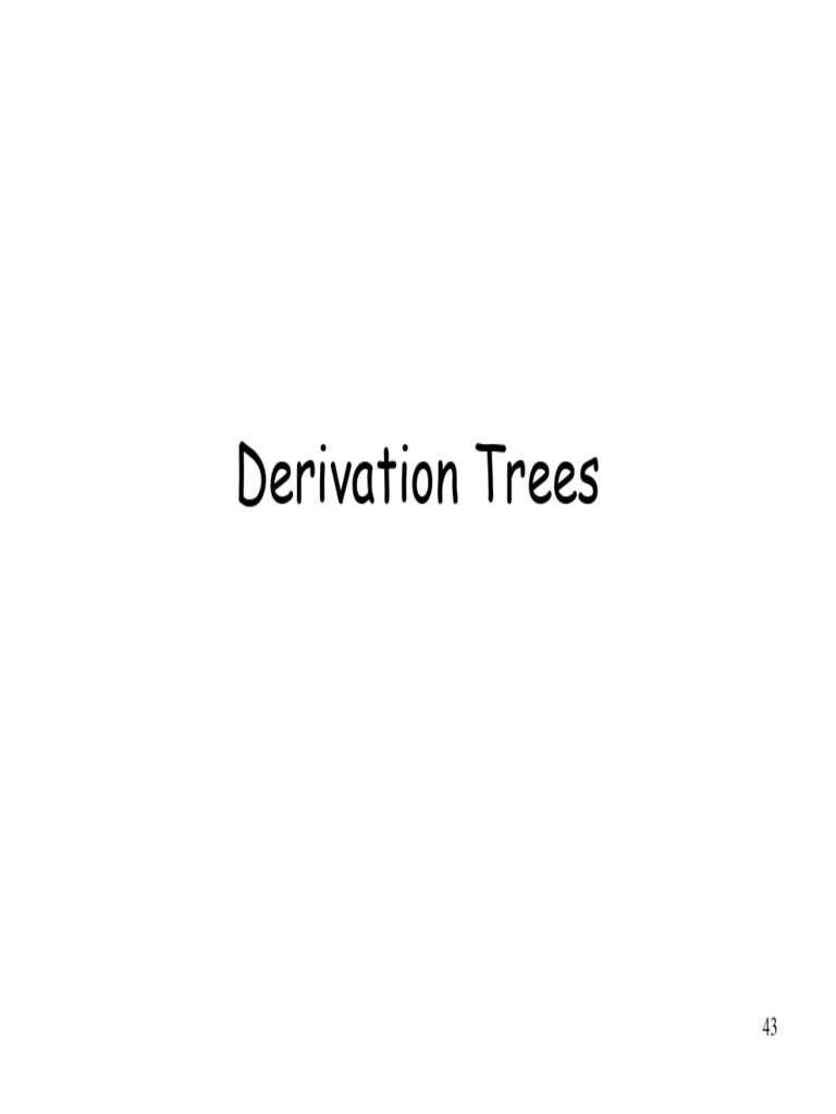 Understanding Derivation Trees and Ambiguity | PDF | Parsing ...