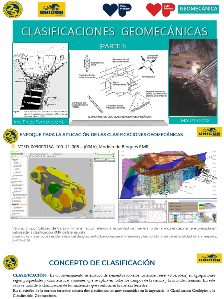 Clasificaciones Geomecánicas Esenciales | PDF | Roca (geología) | Roca ...