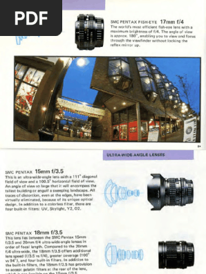 1977 Pentax Lens Catalog | PDF