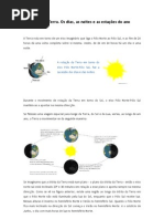 A rotação da Terra. Os dias, as noites e as estações do ano_teoria