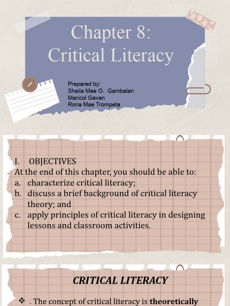 Understanding Critical Literacy Concepts | PDF | Literacy | Cognition