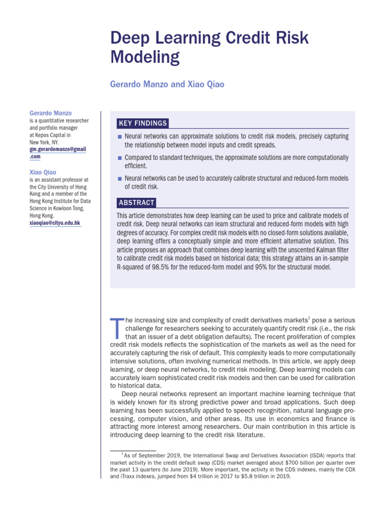Credit Risk | PDF | Deep Learning | Artificial Neural Network