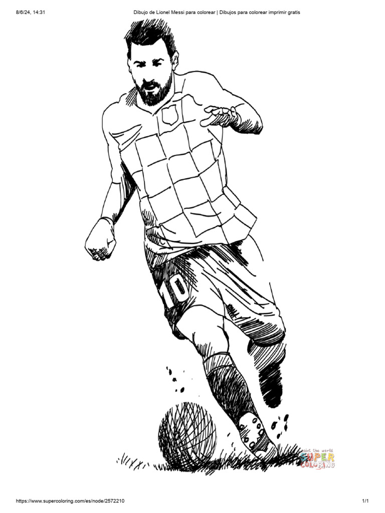 Dibujo de Lionel Messi Para Colorear _ Dibujos Para Colorear Imprimir ...