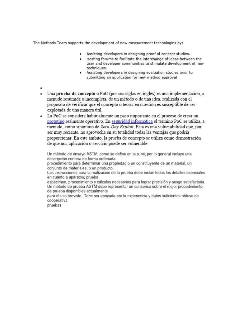 The Methods Team supports the development of new measurement ...