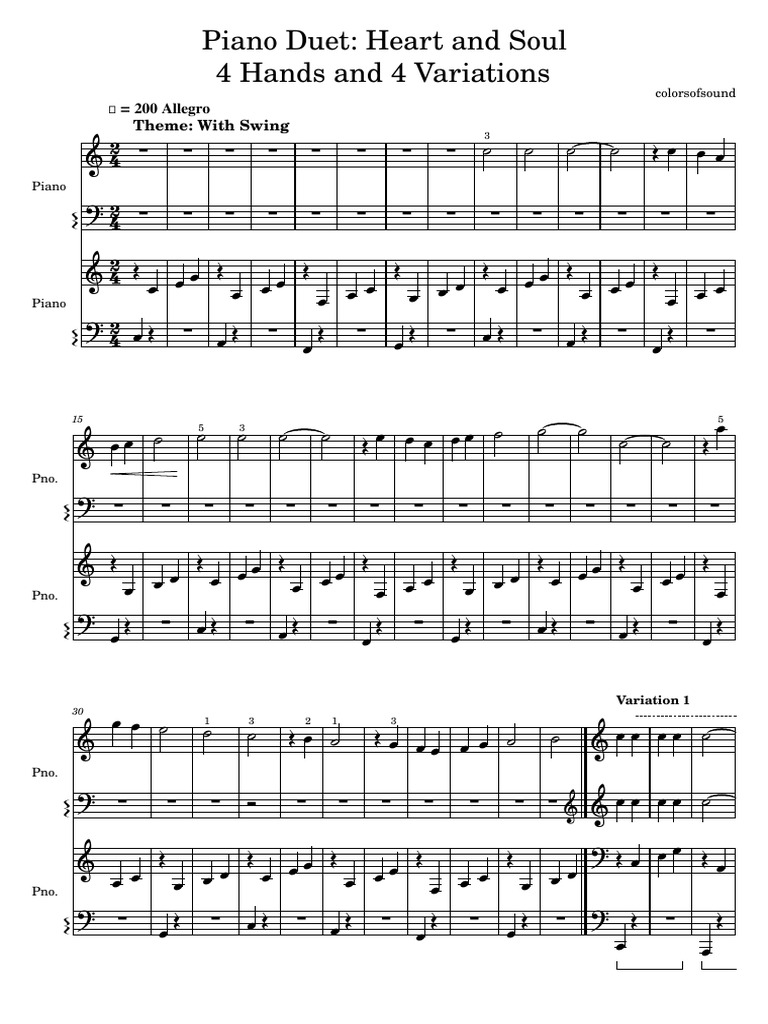 Op Piano Duet Heart And Soul Hands And Variations Pdf
