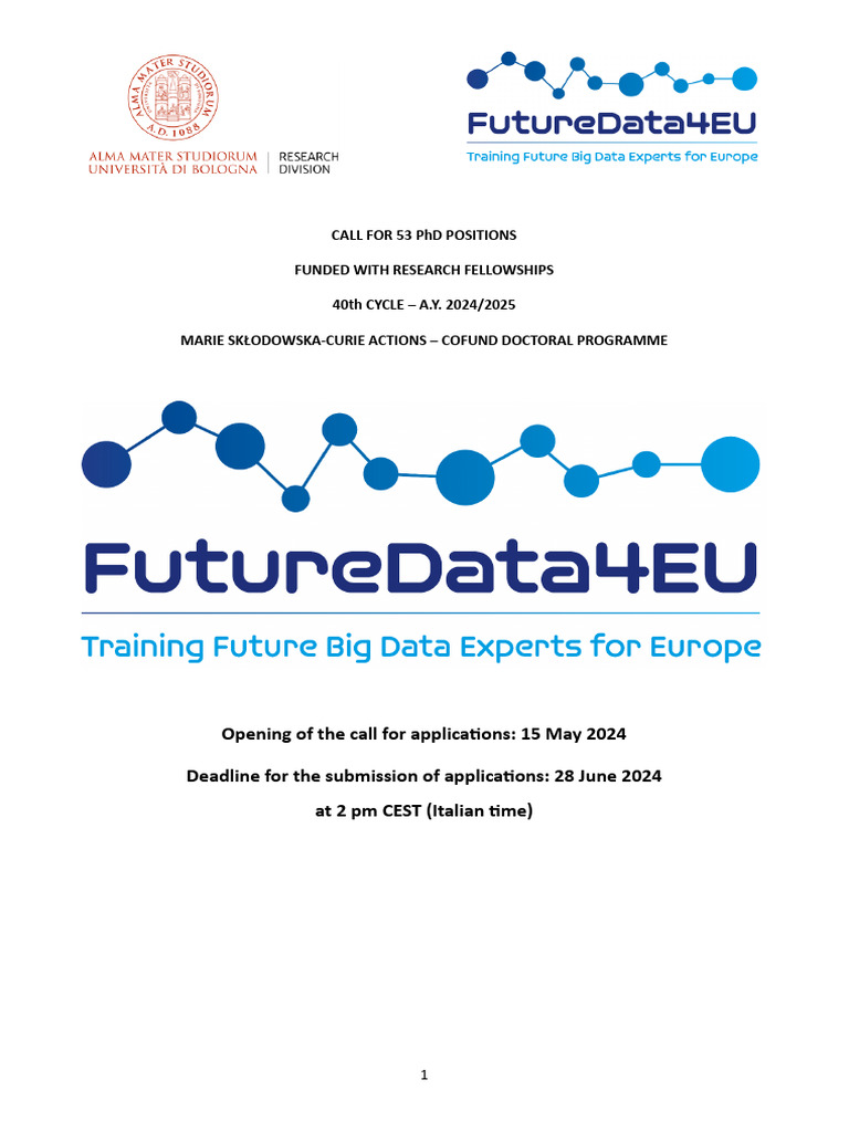 53 Marie Curie Scholarships 1717867265 | PDF | Doctor Of Philosophy |  Academic Degree