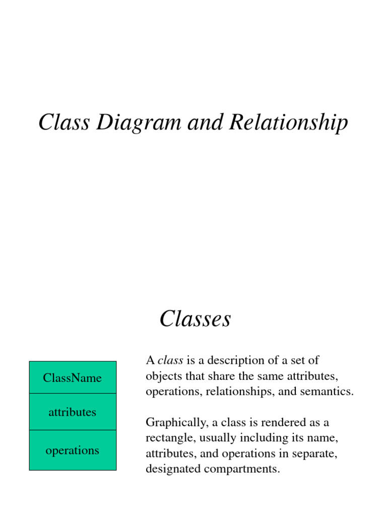 Class Diagram and Relationship | PDF | Inheritance (Object Oriented ...