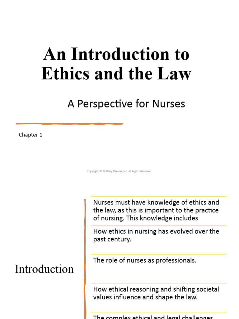 Week1 Introduction To Ethics and The Law | PDF | Nursing | Autonomy