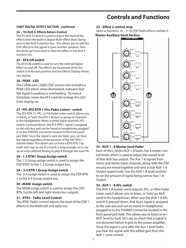 Samson L3200 Effects Control Guide | PDF | Headphones | Computer ...