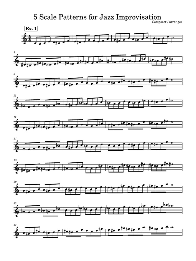 5 Patterns For Jazz Improvisation | PDF