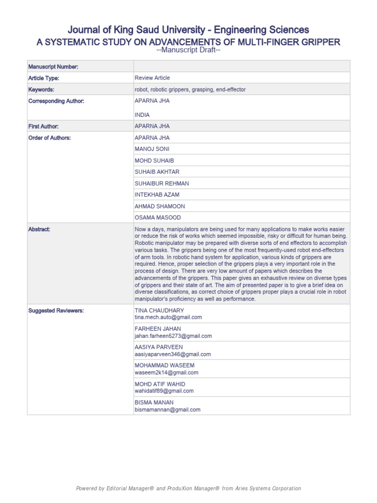 Jksues S 21 00302 | PDF | Robotics | Hand