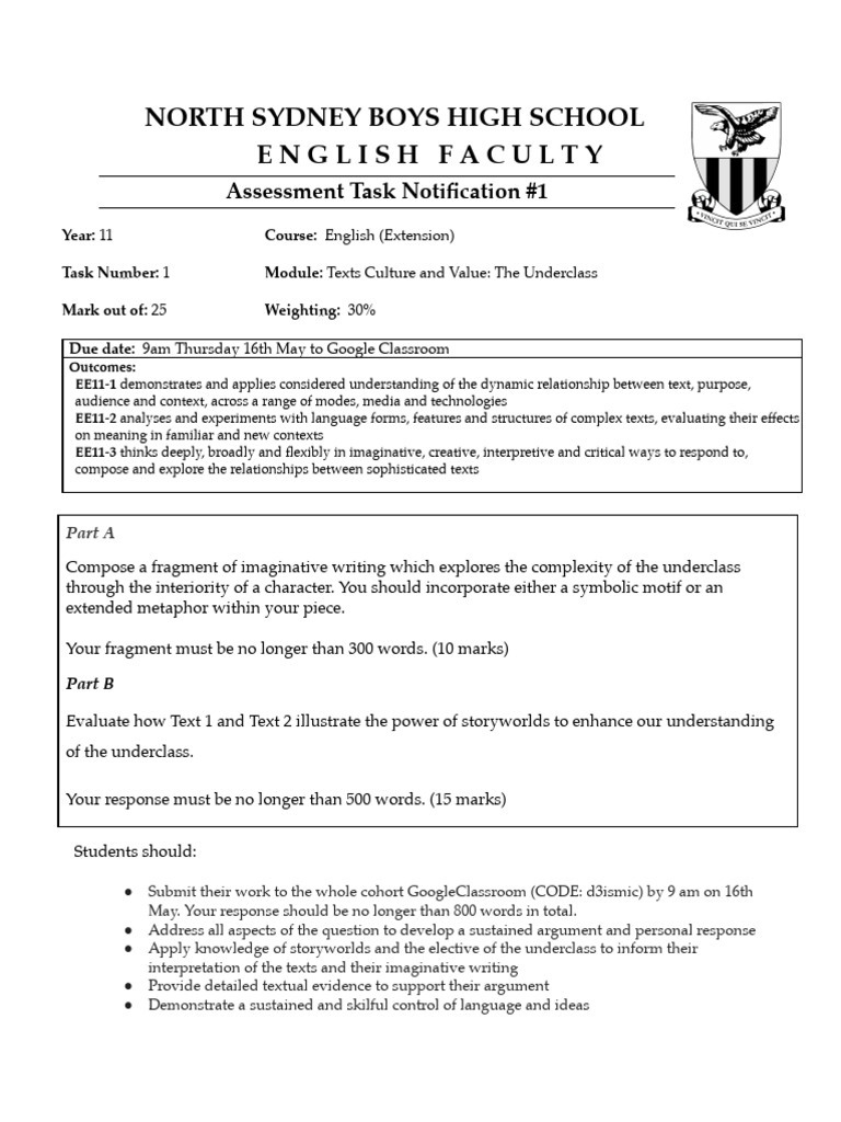2024 English Extension 1 Notification 1 PDF