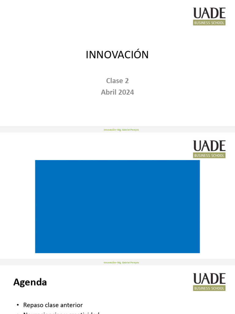 Innovaci n Clase 2 1er Cuat 2024 PDF PDF Pensamiento Innovaci n