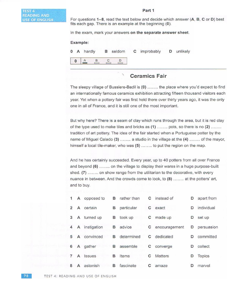 Full Reading and Use of English 4 | PDF