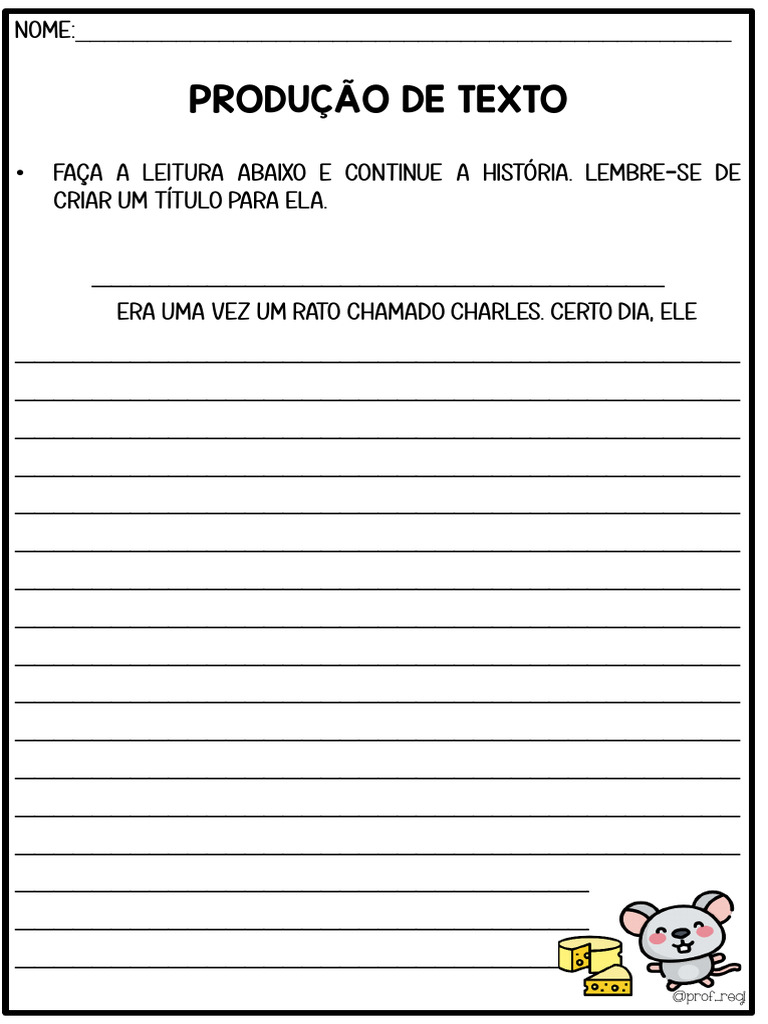 Continue A História - Produção de Texto | PDF