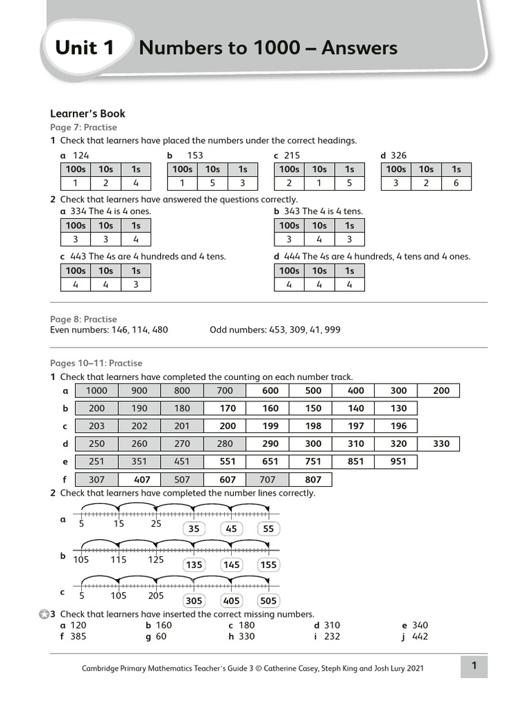 Cambridge Primary Maths Workbook 3 Answers | PDF | Shape | Triangle